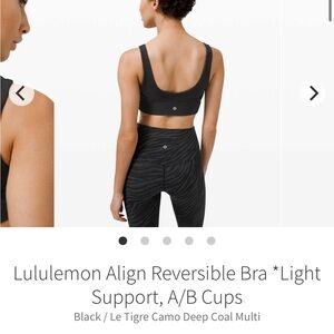 EUC Lululemon Align Reversible Bra A/B Support 🩷🍋☀️